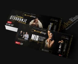 Graficki dizajn, Ulaznice, Karte, Amar Gile i Mia Borisavljevic - Golden Rings – Profesionalna grafika i štampa NEDIMAL Tešanj