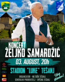 Graficki dizajn, Plakat - Poster - Koncert Zeljko Samardzic Tesanj – Profesionalna grafika i štampa NEDIMAL Tešanj