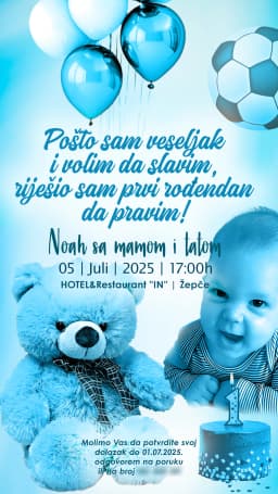 Graficki dizajn, Pozivnica, Pozivnica za rodjendan, Dino Dizdarevic – Profesionalna grafika i štampa NEDIMAL Tešanj